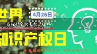 商标45个大类都是哪些?