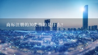 商标注册的30类指的是什么？