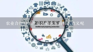 农业合作社的产品注册商标有什么意义呢