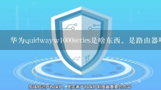 华为quidwayw1000series是啥东西。是路由器吗？