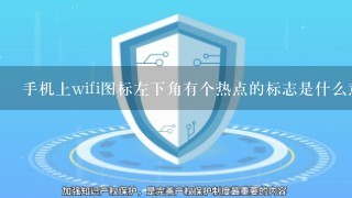 手机上wifi图标左下角有个热点的标志是什么意思，怎