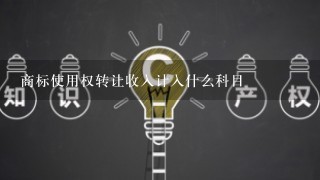 商标使用权转让收入计入什么科目