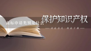 商标申请类别是什么