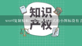 word复制粘帖后出现选择格式的小图标没有了怎么办？