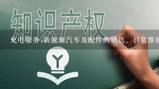 充电服务;新能源汽车及配件的销售、日常维护、保养