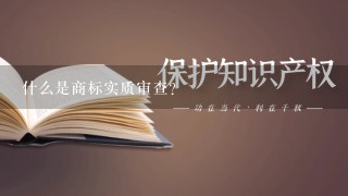 什么是商标实质审查？