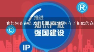 我如何查询是否有其他人已经拥有了相似的商标名字及图案吗？