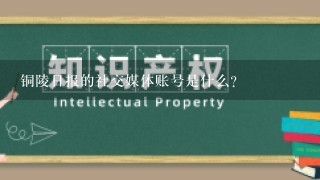 铜陵日报的社交媒体账号是什么?